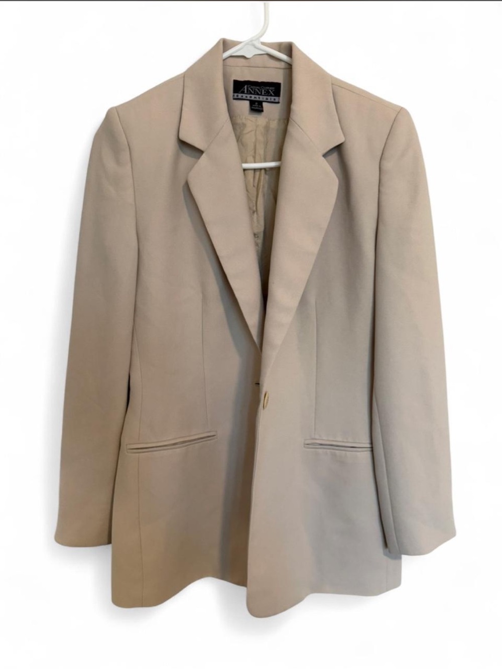 Tailored Cream Single-Button Blazer - Picture 3 of 5